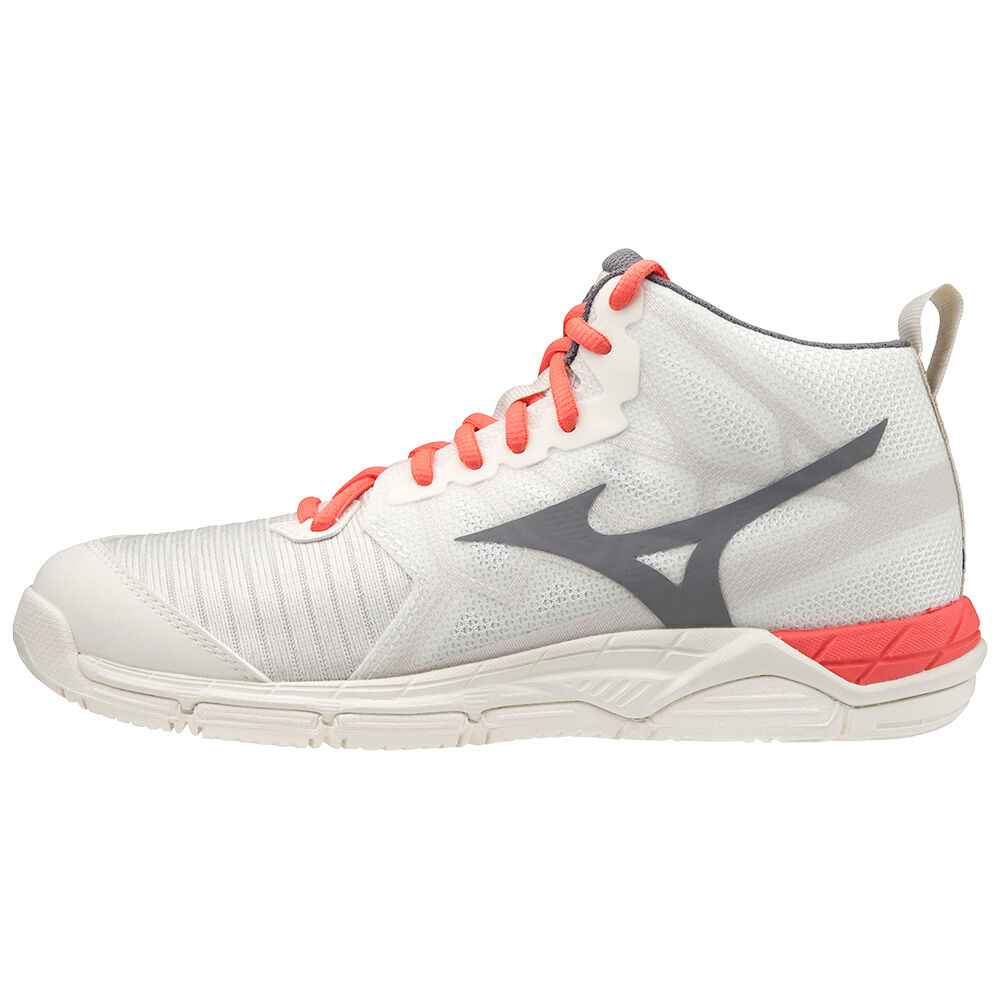 Damske Volejbalove Tenisky Mizuno Wave Supersonic 2 Mid Biele Vypredaj OQEX14093